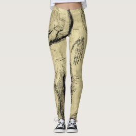 Leggings Anatomía de las leyendas de impresión