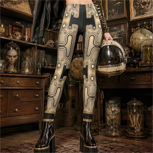 Leggings Android mecánico sepia Robot futurista (Subido por el creador)
