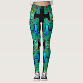 Leggings Android Robot Mecánico Futurista de Colores