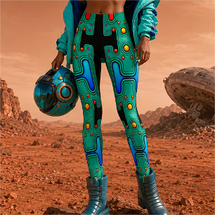 Leggings Android Robot Mecánico Futurista de Colores