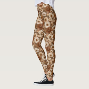 Leggings Anémonas Flor Maternidad Anémonas Brillo