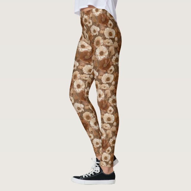 Leggings Anémonas Flor Maternidad Anémonas Brillo (Izquierda)