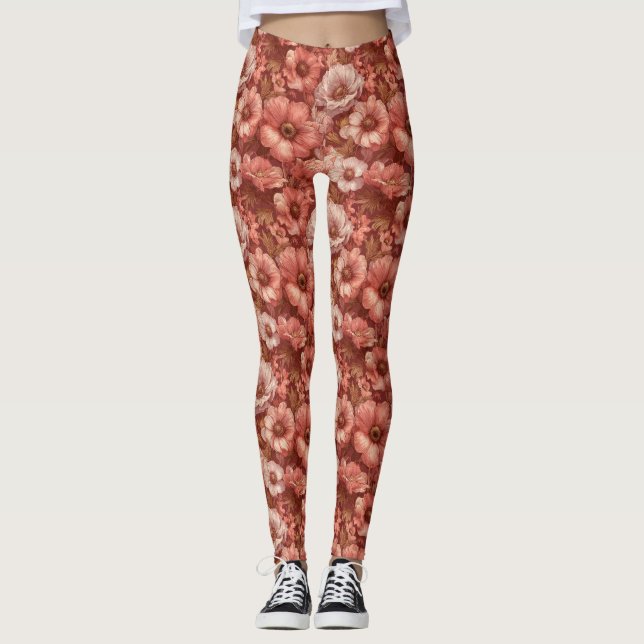 Leggings Anémonas Flor Maternidad Anémonas Lujo Doncella De (Anverso)