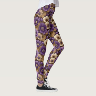 Leggings Anémonas Flor Yoga Anémonas Fantasía Mujeres