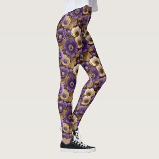 Leggings Anémonas Flor Yoga Anémonas Fantasía Mujeres