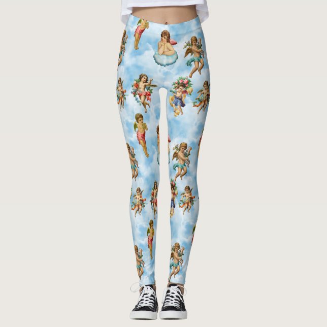 Leggings angel cherub nubes antigüedades (Anverso)
