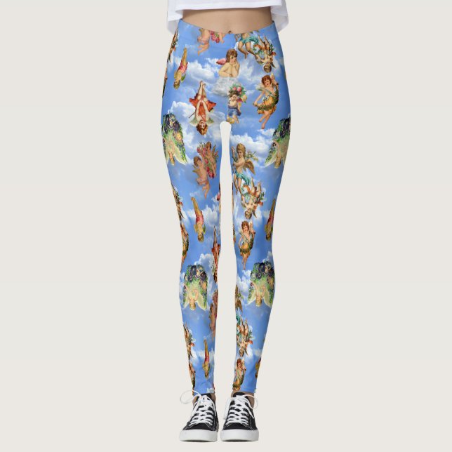 Leggings angel cherub nubes antigüedades vencedoras celesti (Anverso)
