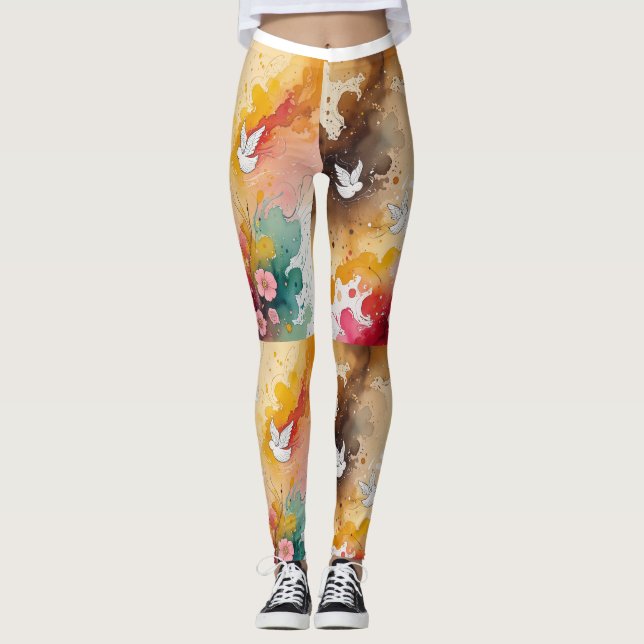 Leggings ángeles abstractos  (Anverso)