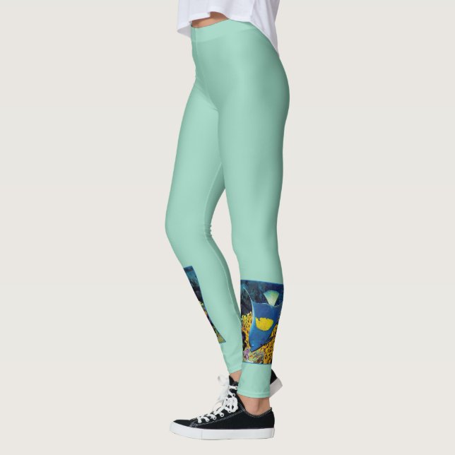 Leggings Angelfish en la barrera de coral - Diseño fotográf (Izquierda)