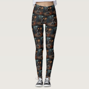 Leggings Anglo Springer Spaniel calabazas Halloween Scary