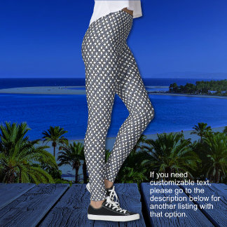 Leggings Anillos Borromeos - Azul Púrpura y Gris-Sin Texto