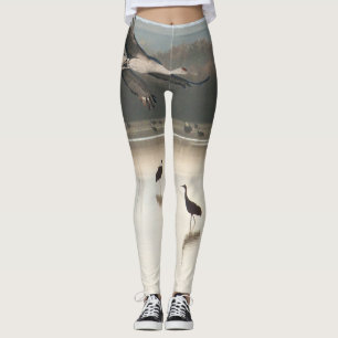 Leggings Animal de la fauna del pájaro de la grúa por tod