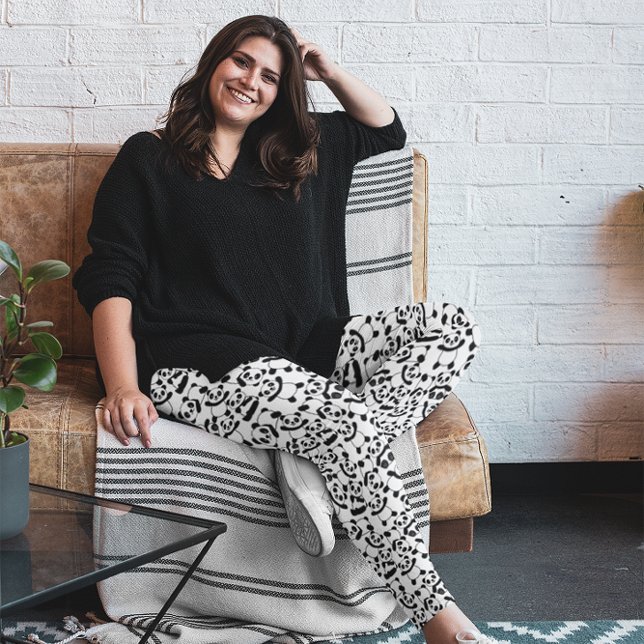 Leggings Animal divertido del patrón de oso de panda (Subido por el creador)