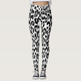 Leggings Animal print blanco y negro