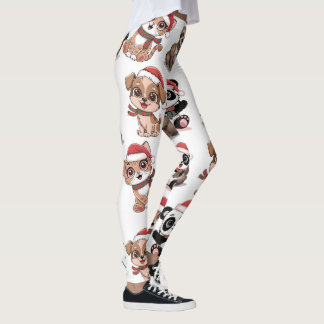 Leggings Animales cortos con gorras Navidades