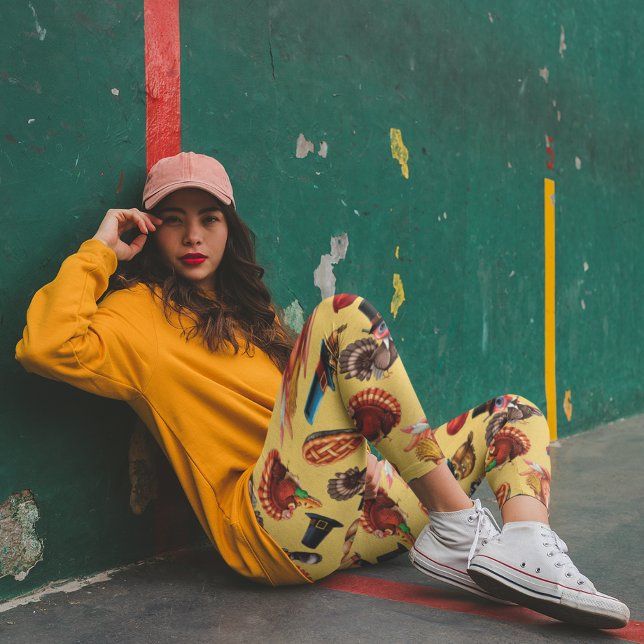 Leggings Animales de Acción de Gracias de otoño de pavo (Subido por el creador)