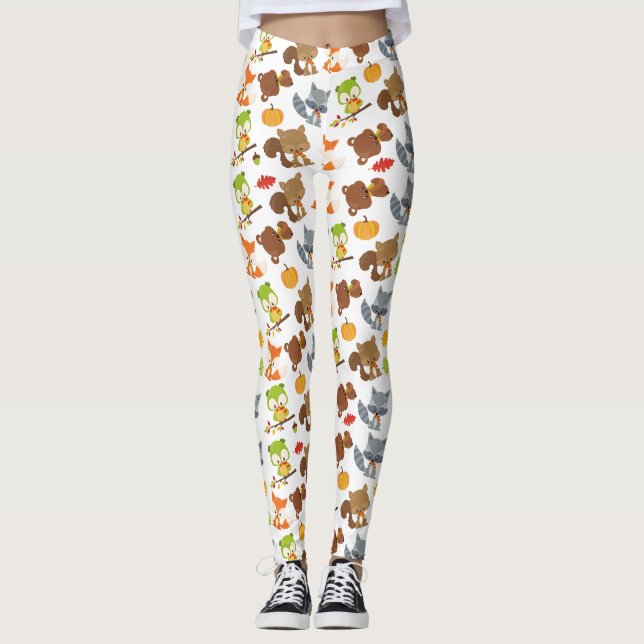 Leggings Animales de bosque, animales de bosque, animales d (Anverso)