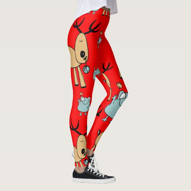 Leggings Animales de los bosques de invierno diseñan pantal (Derecha)