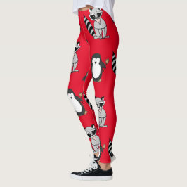 Leggings animales de navidades fríos de invierno de vacacio
