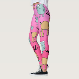 Leggings animales de navidades fríos de invierno de vacacio