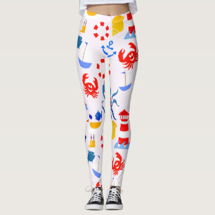 Leggings Animales del océano azul juguetones