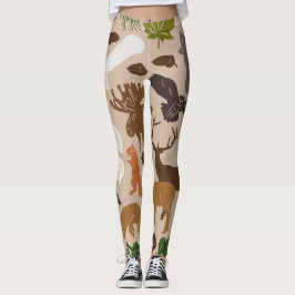 Leggings Animales forestales