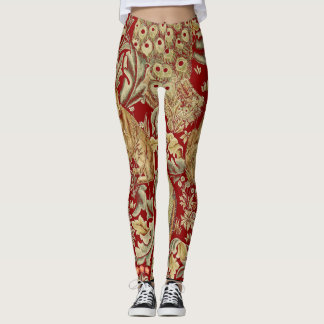 LEGGINGS ANIMALES FORESTALES, FOX, PEACOCK, CUIDADO EN FLOR
