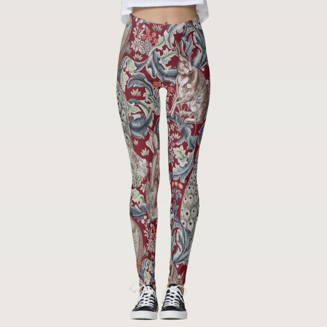 Leggings Animales forestales, William Morris (Anverso)