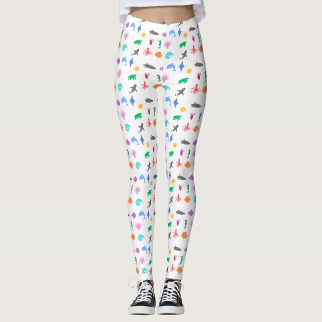 Leggings Animales marinos con estampado (Anverso)