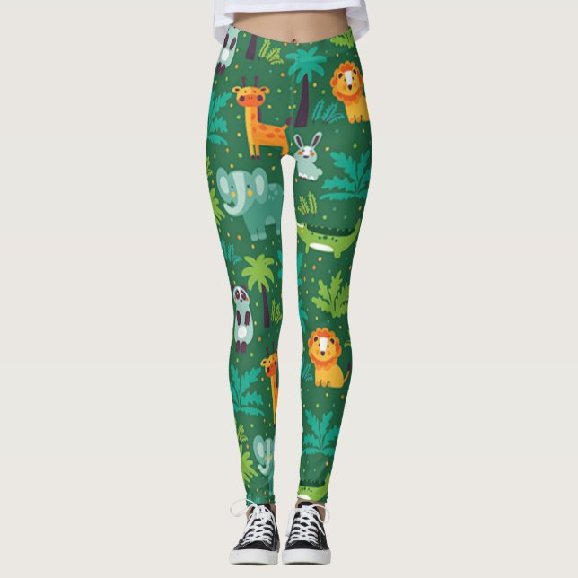Leggings Animales salvajes en la jungla (Anverso)