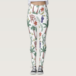 Leggings Animales tropicales con maxilar y mono sin soldadu