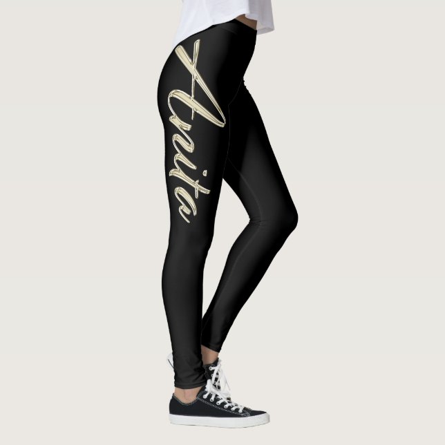 Leggings Anita white gold Handwriting Hose (Derecha)