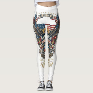 Leggings Aniversario 250 de América Patriótico 1776 Liberta