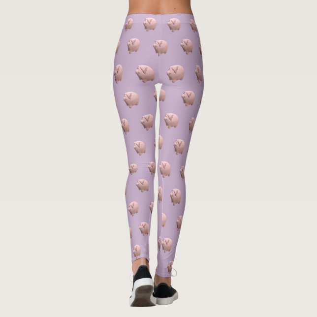 Leggings Aniversario del año del cerdo divertido 3D Elige l (Reverso)