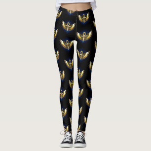 Leggings Ankh de oro con alas