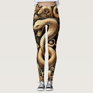 Leggings Año nuevo chino de la serpiente dorada
