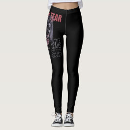 Leggings Año Nuevo, ¡Nuevo Yo, Nuevo Slay! Chica Power Skul
