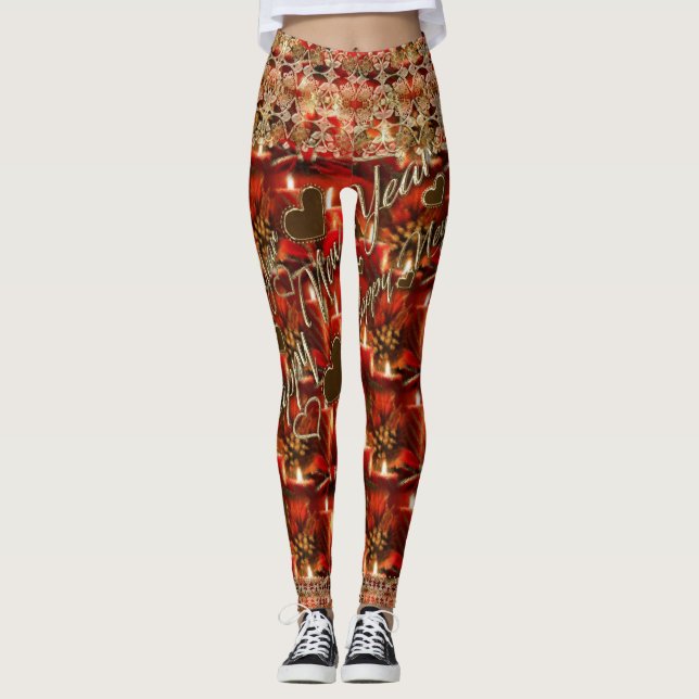 Leggings Años Nuevos de polainas del fiesta (Anverso)