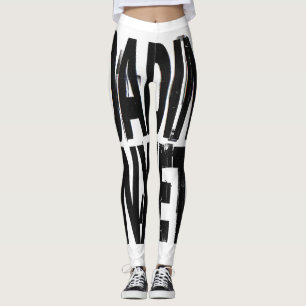 Leggings ANSIEDAD DE CARGA Tipografía Glitch Brutalista D