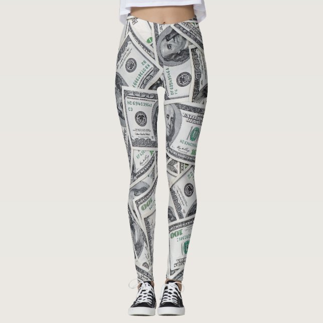 Leggings Antecedentes Billetes De 100 Dólares. (Anverso)