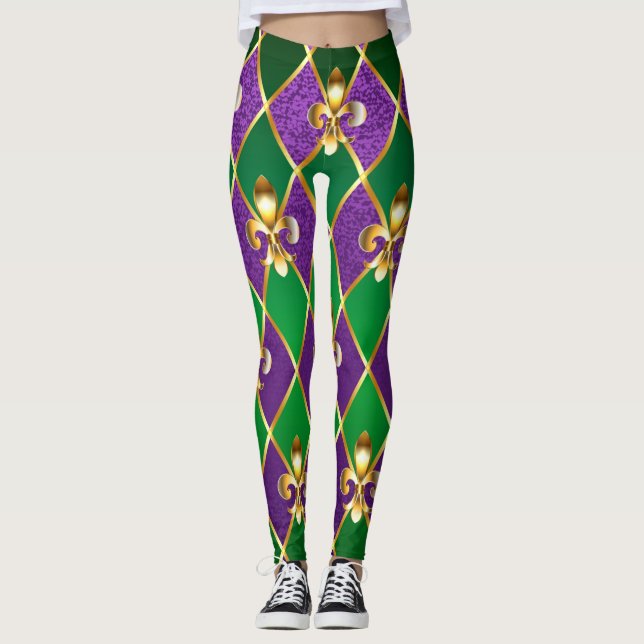 Leggings Antecedentes de joyas Mardi Gras (Anverso)