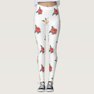 Leggings Antecedentes florales de los rosas
