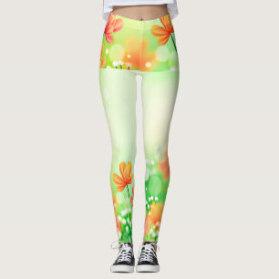 Leggings Antecedentes realistas de primavera borrosa