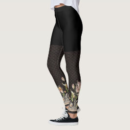 Leggings Antiguas leggatas de bordado