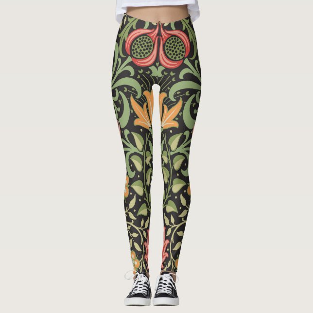 Leggings Antigüedad floral persa William Morris (Anverso)