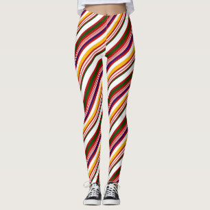 Leggings Antiguos Navidades de rayas de caramelo