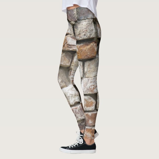 Leggings Antísimo muro de ladrillos de fondo (Izquierda)