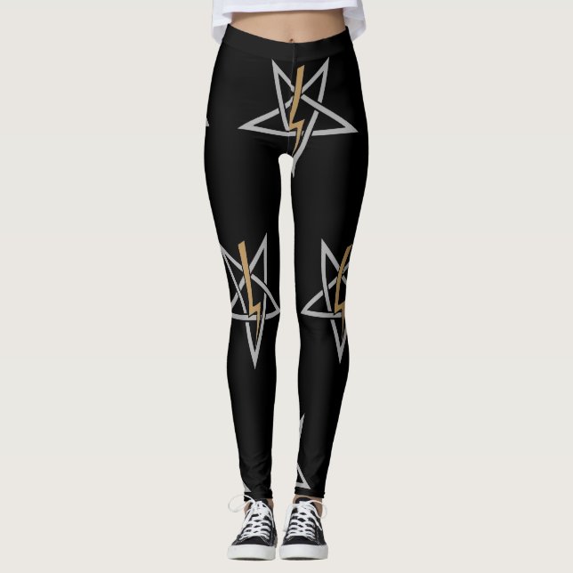 Leggings Anton LaVey Sigil {Gold} (Anverso)