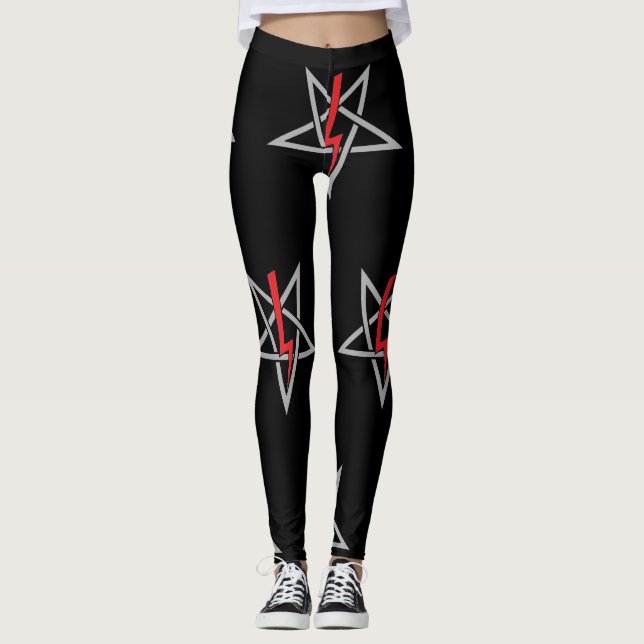 Leggings Anton LaVey Sigil {Red} (Anverso)