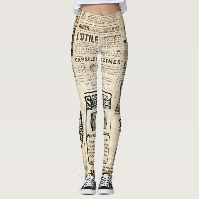 Leggings Anuncio de periódico francés de 1897 (Anverso)